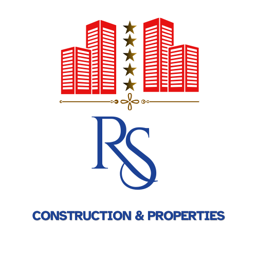 gold modern brand building construction logo